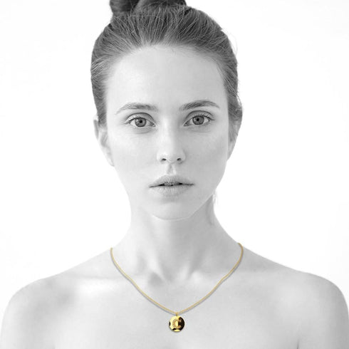 Solid 925 Sterling Silver Initial Alphabet Personalised Disc Necklace
